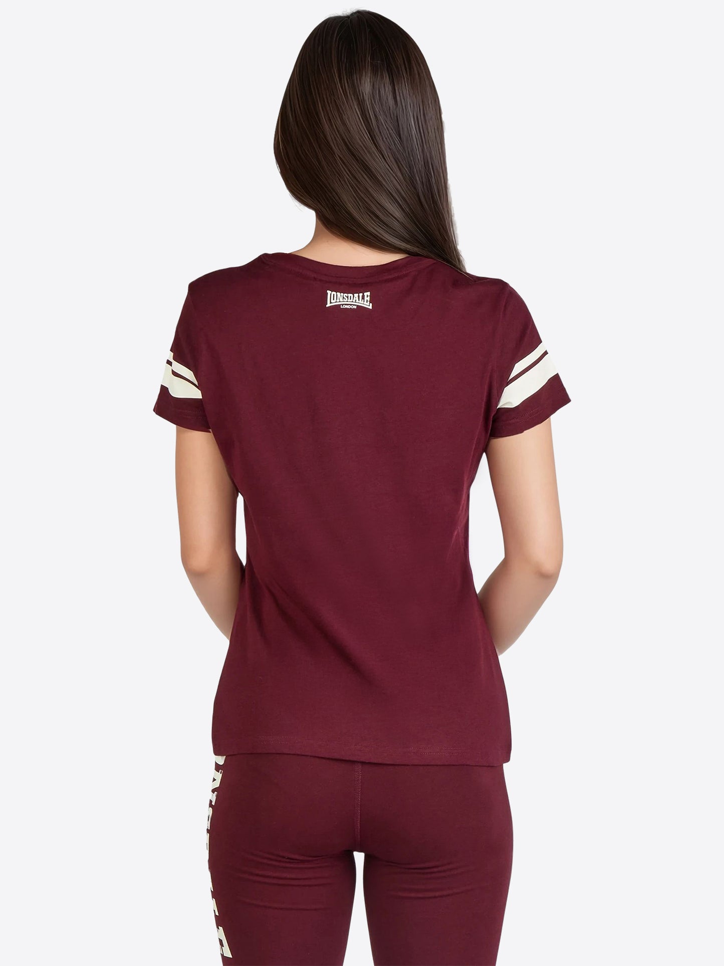 Lonsdale London 117726 Ladies Corton T-Shirt Oxblood