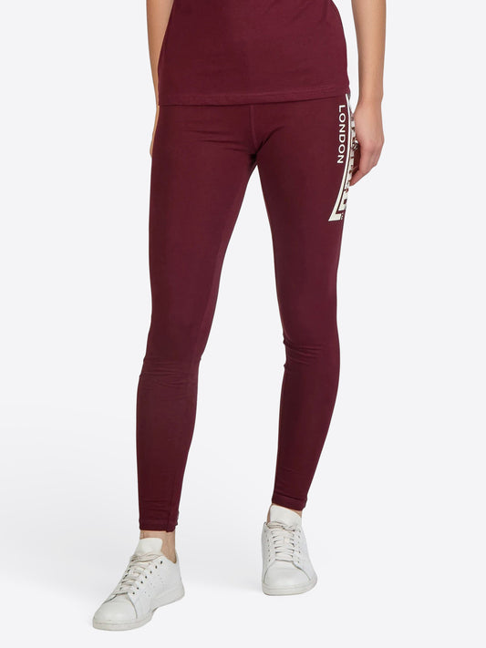 Lonsdale 117727 Ladies Lowstoft Leggins Oxblood