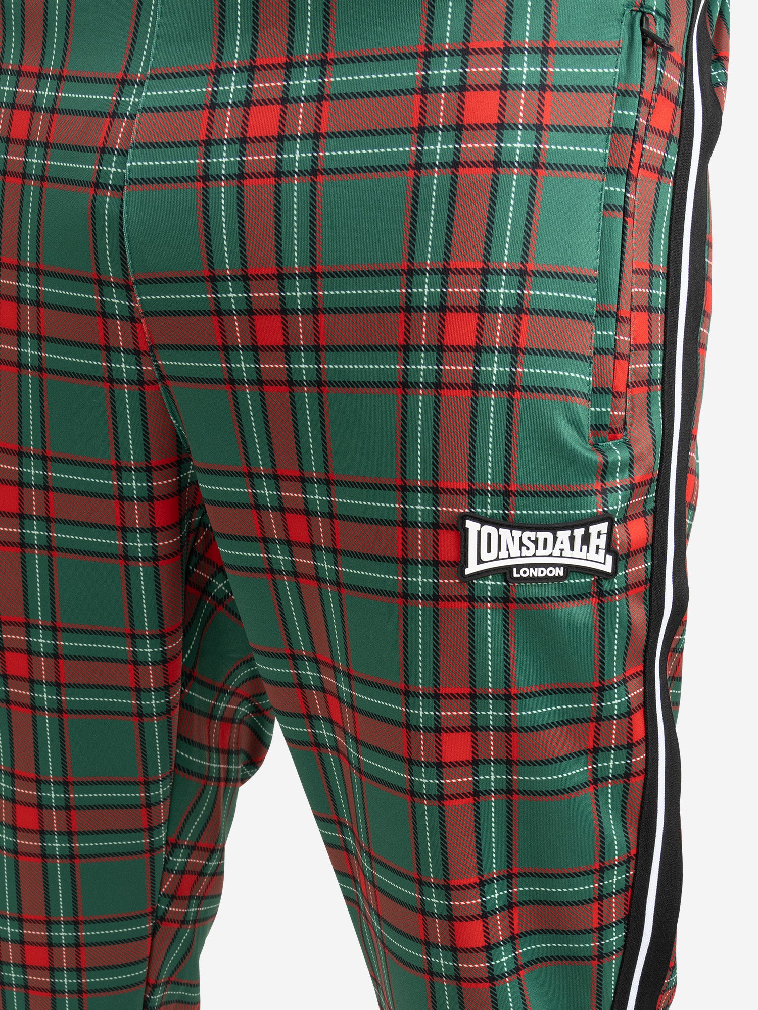 Lonsdale 117734 Edgware Jogginganzug Grün/Rot/Schwarz