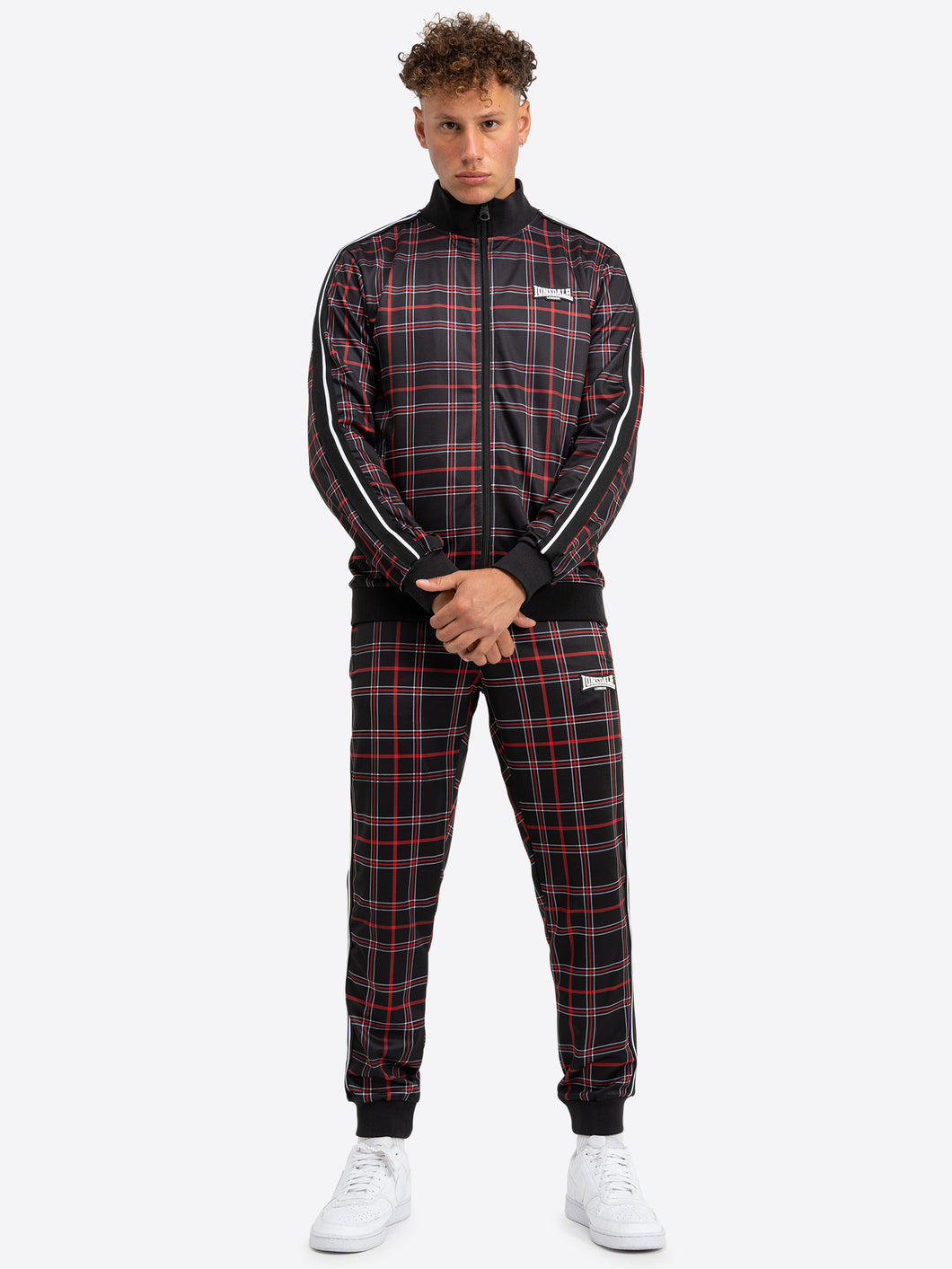Lonsdale 117735 Welwyn Jogginganzug Schwarz/Rot/Weiss