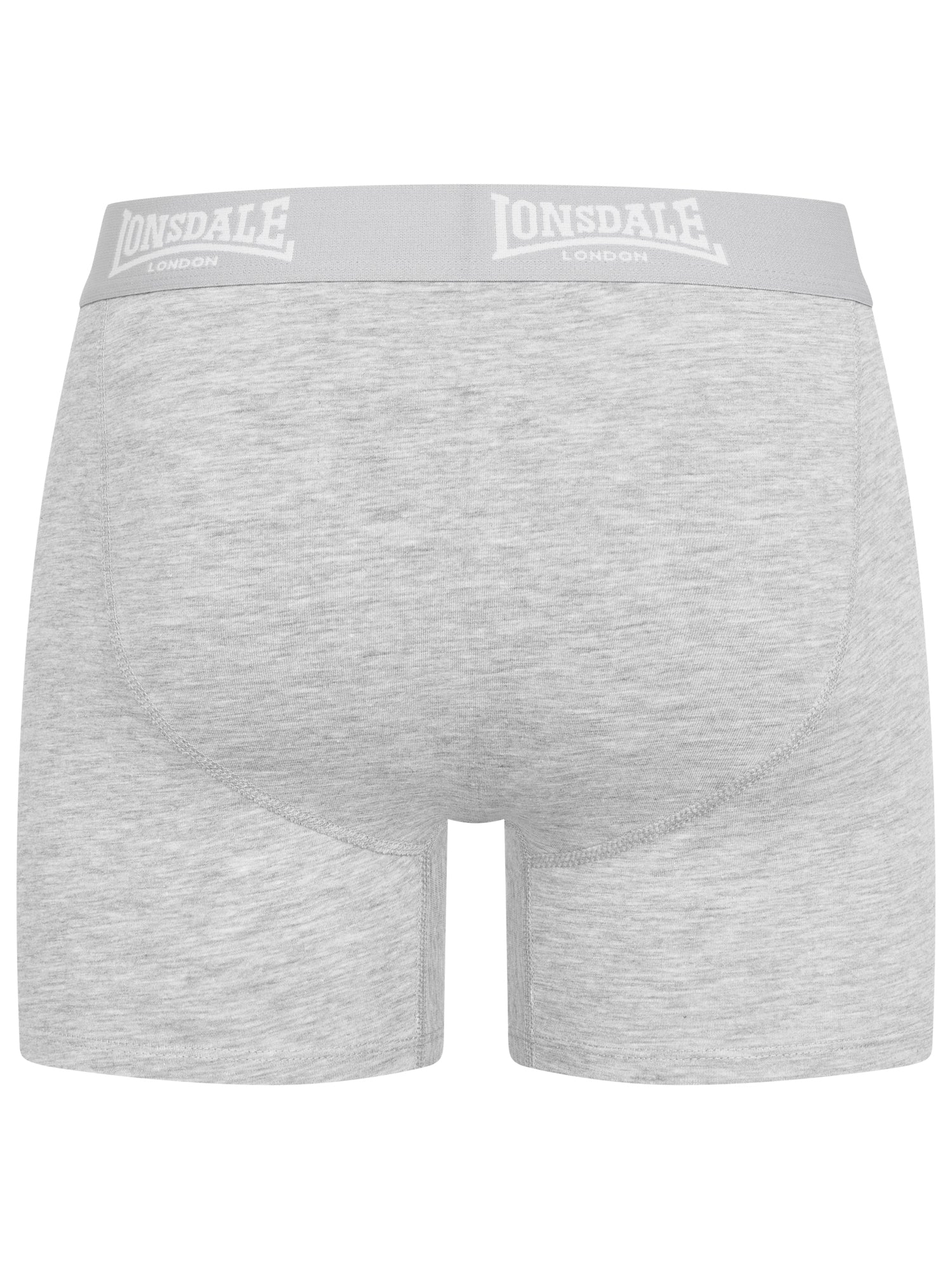 Lonsdale 117753 East Shallow Boxershorts 4er Pack Schwarz/Marl Grey