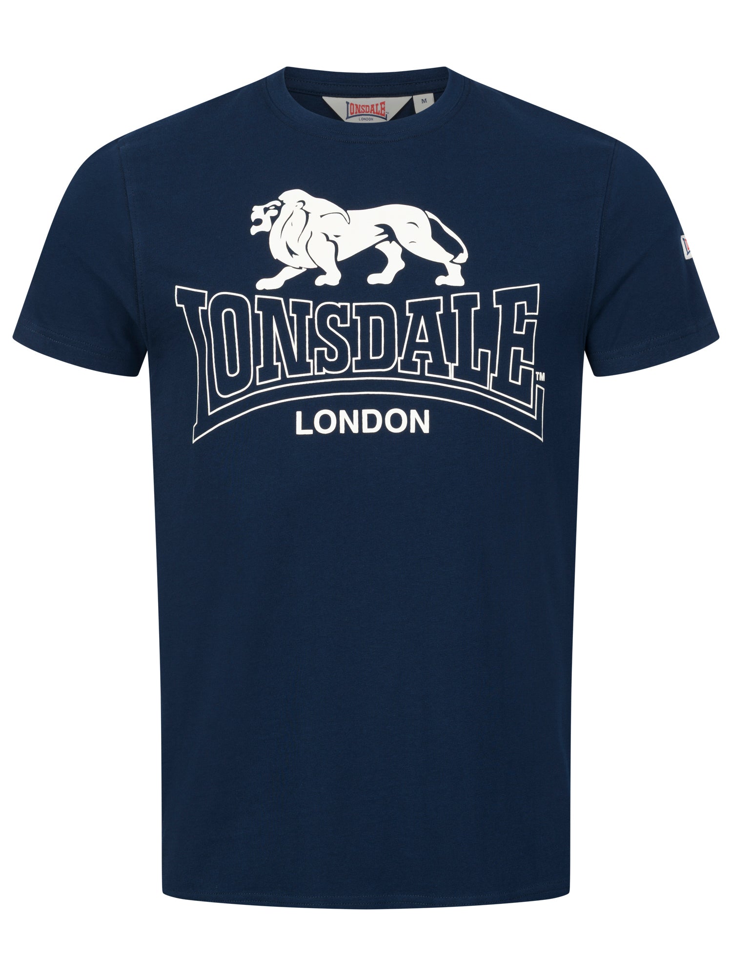 Lonsdale T-Shirt aus schwerem Jersey mit Logo-Print vorn und kleinen Ärmel-Details wie Union Jack