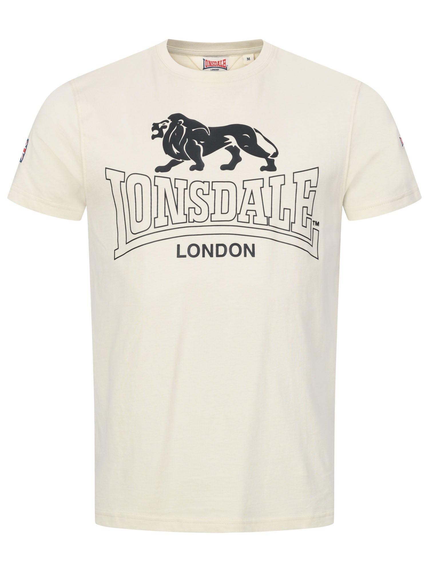 Lonsdale T-Shirt aus schwerem Jersey mit Logo-Print vorn und kleinen Ärmel-Details wie Union Jack