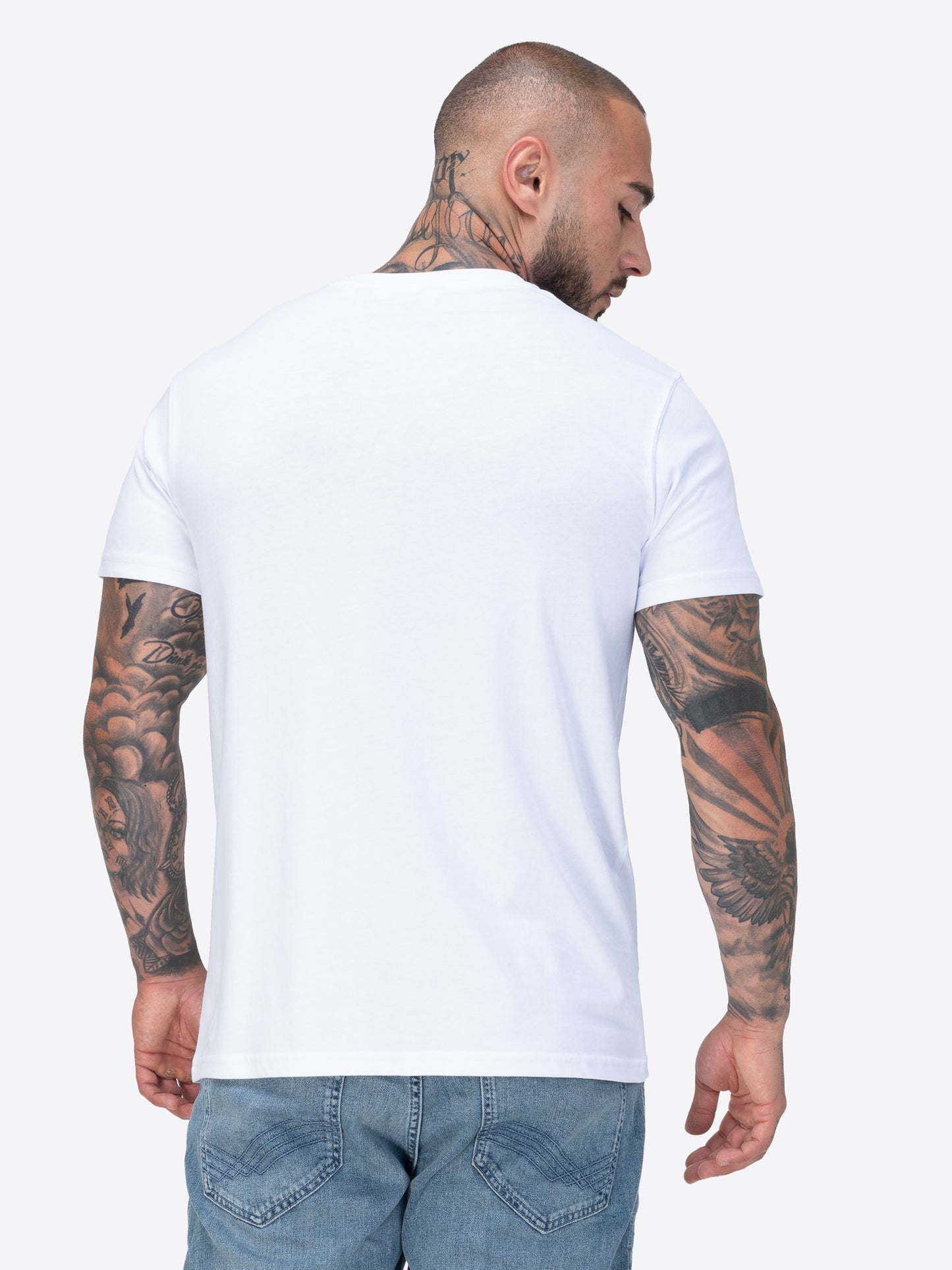 Lonsdale Herren T-Shirt Weiss Rückseite