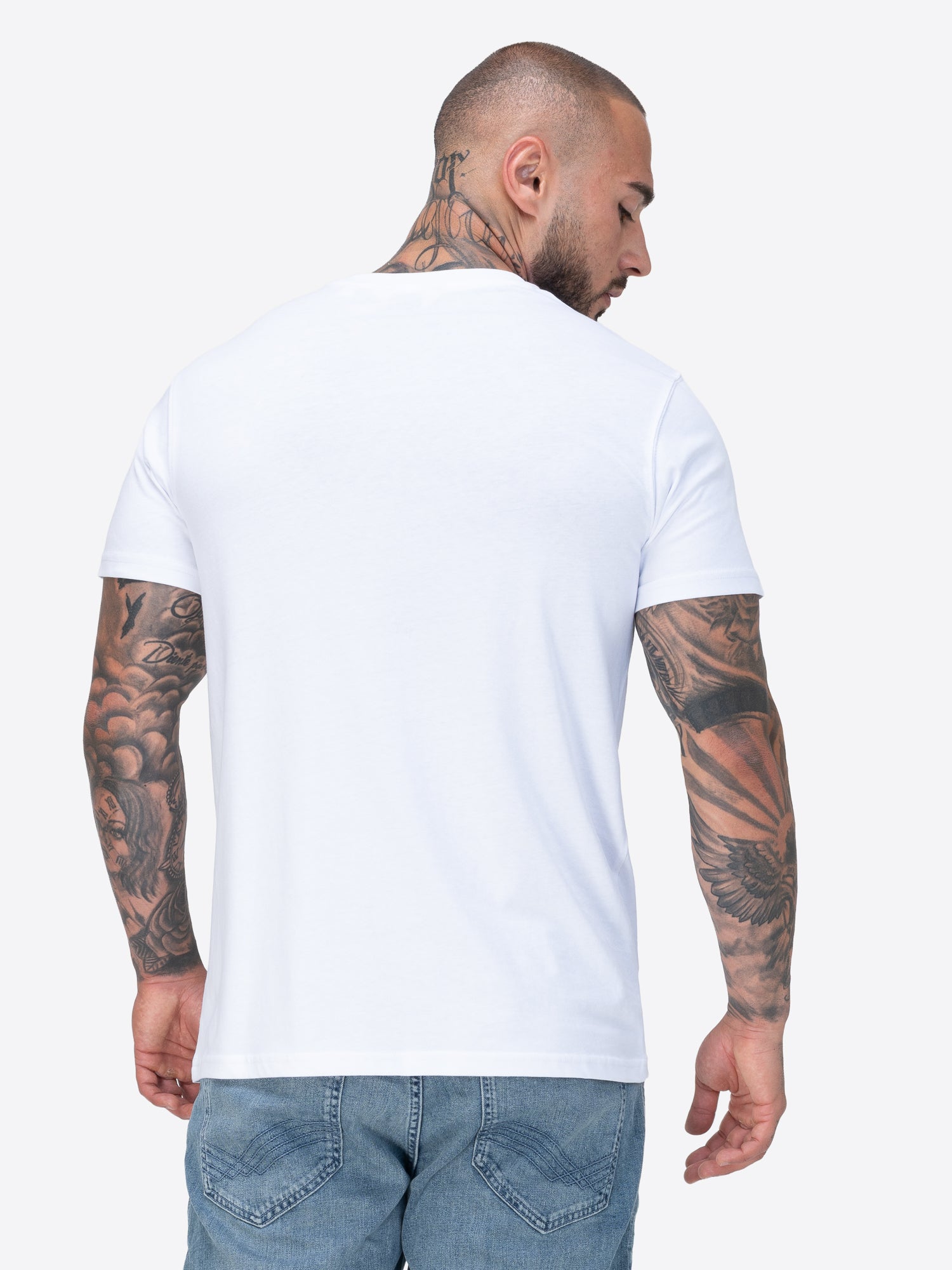 Lonsdale Herren T-Shirt Weiss Rückseite