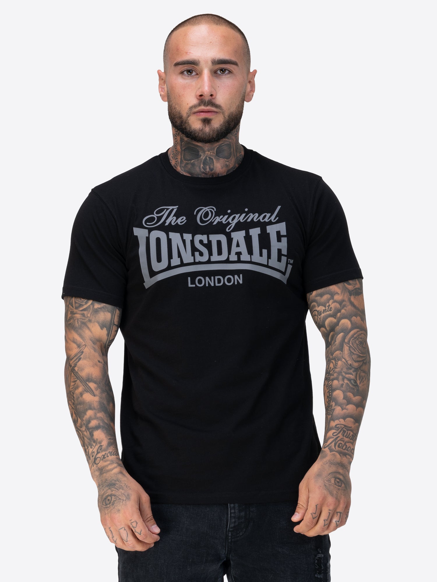 Lonsdale Herren T-Shirt Schwarz mit Logo