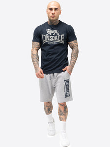 Lonsdale 117765 Mair T-Shirt & Shorts Set Dark Navy & Marl Grey