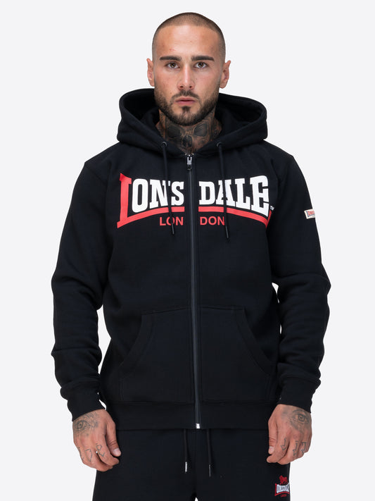 Lonsdale 117776 Garrigill Kapuzensweatjacke Schwarz