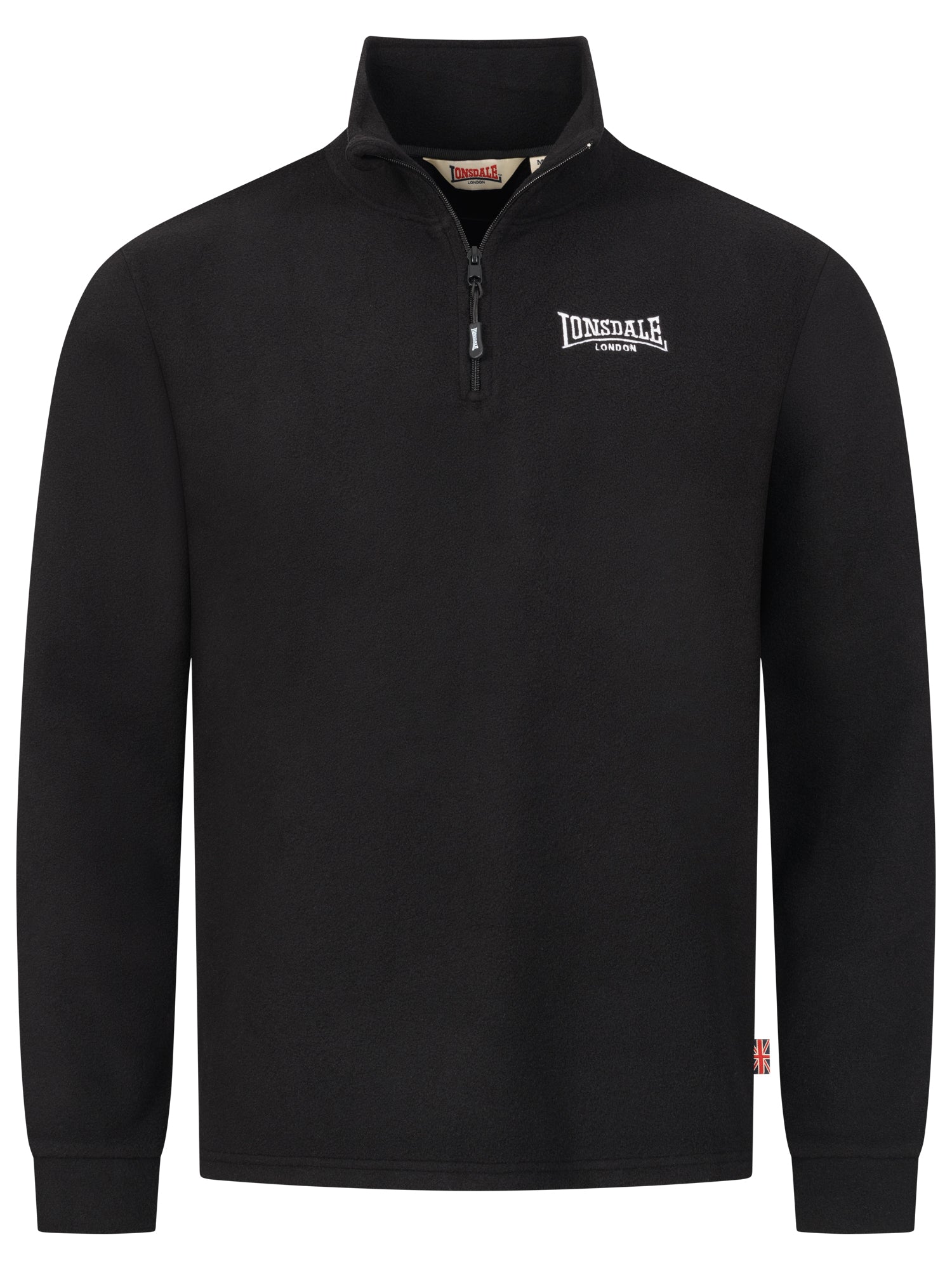Lonsdale Sweatshirt-Troyer mit kurzem Reissverschluss und kleiner Logo-Stickerei auf der Brust