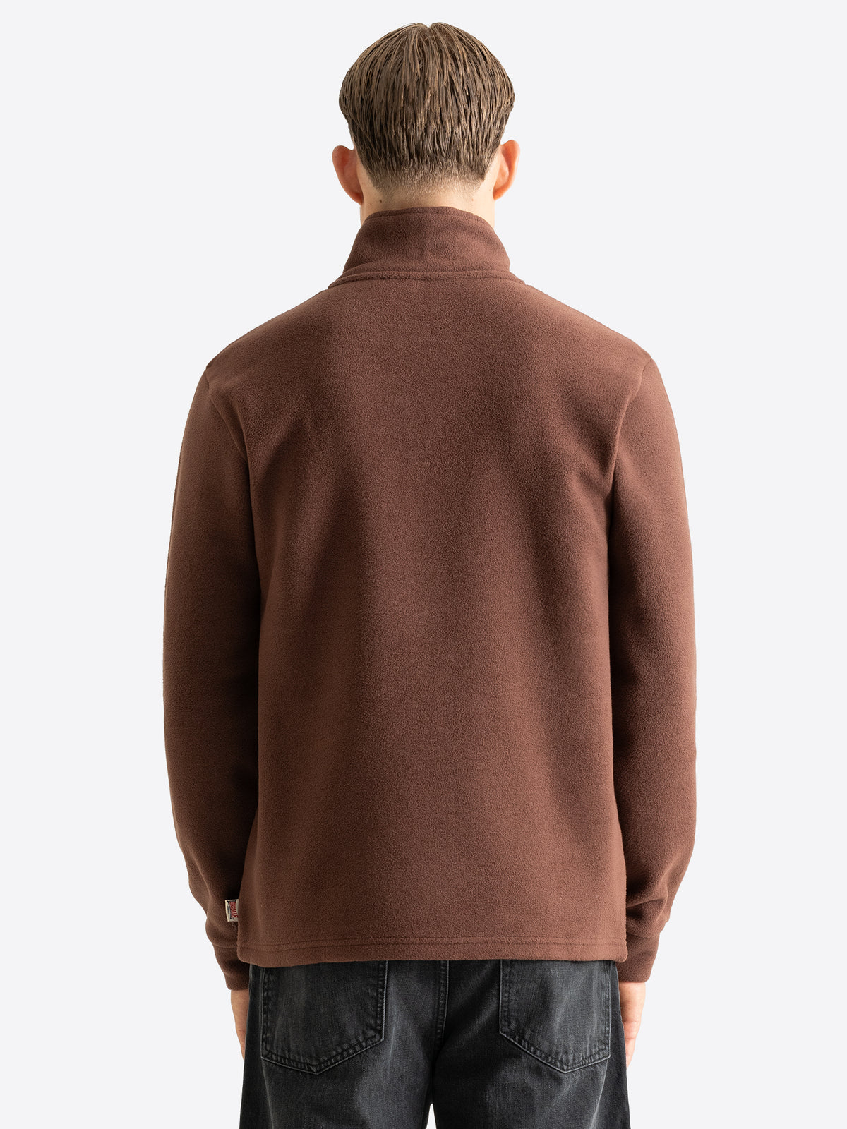 Rückansicht von Lonsdale Herren Fleecepullover in Braun