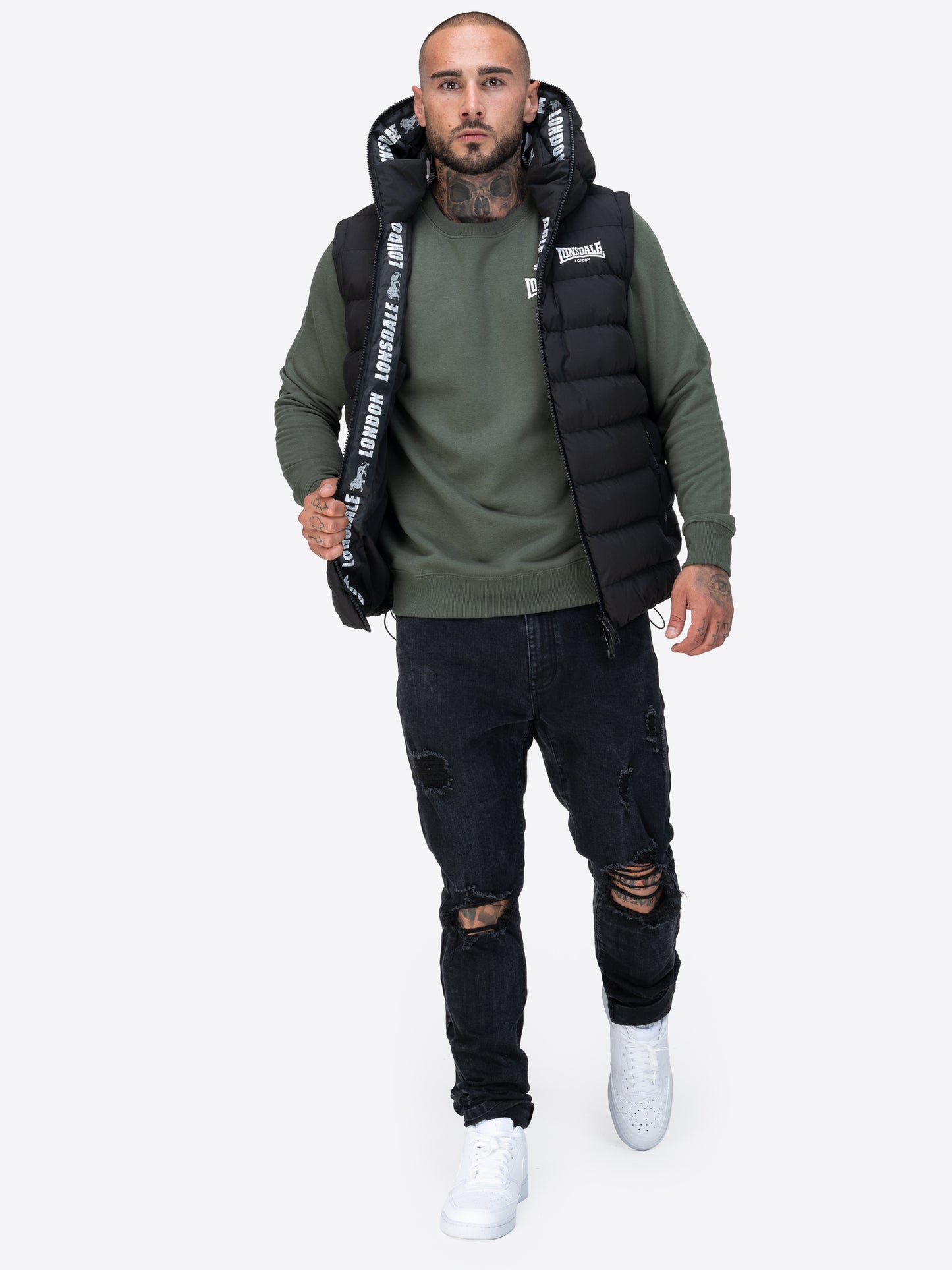 Lonsdale 117783 Lydford Kupuzenweste Schwarz