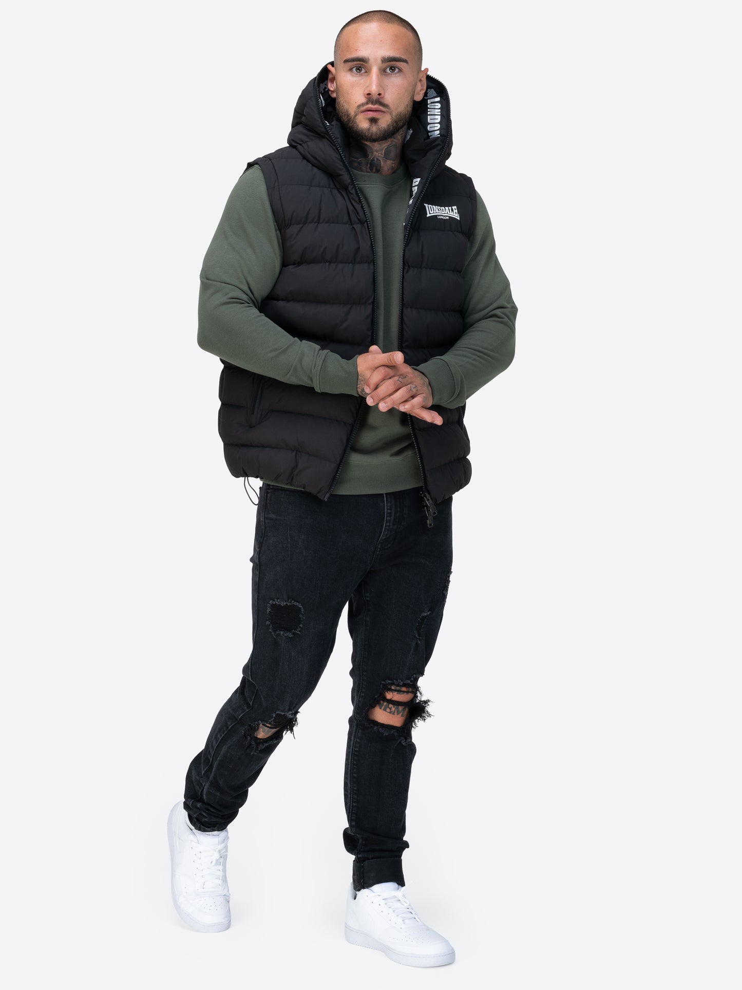 Lonsdale 117783 Lydford Kupuzenweste Schwarz