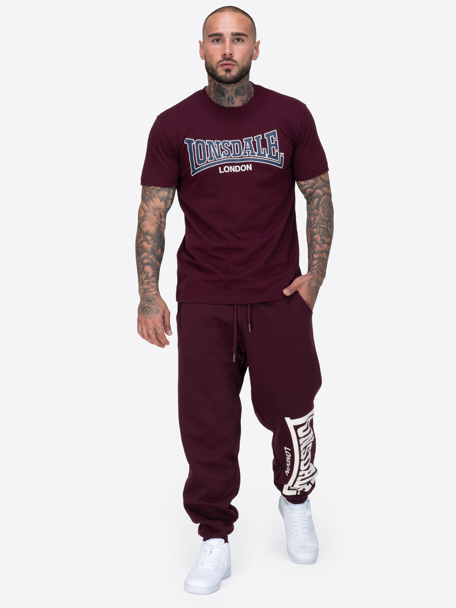 Lonsdale 117792 Dukinfield T-Shirt - Oxblood