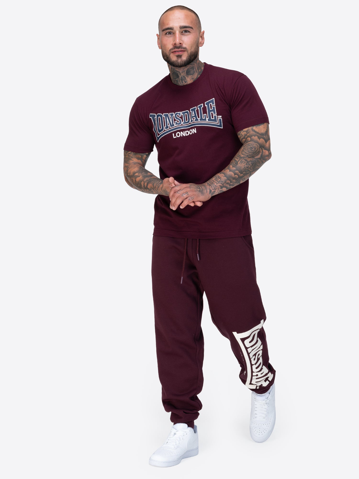 Lonsdale 117792 Dukinfield T-Shirt - Oxblood