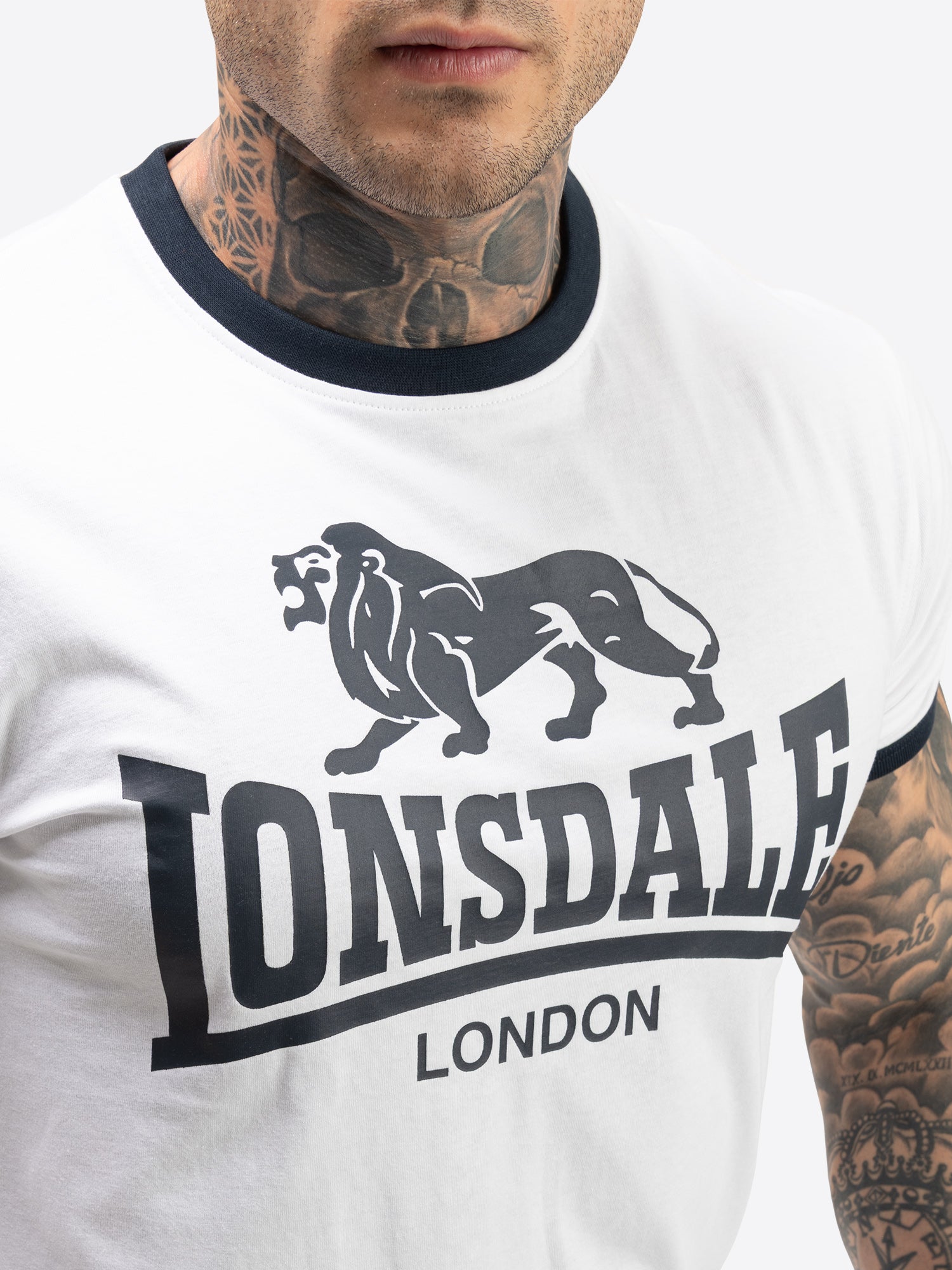 Lonsdale 117794 Maist T-Shirt & Shorts Set Weiss/Dark Navy