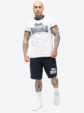 Lonsdale 117794 Maist T-Shirt & Shorts Set Weiss/Schwarz