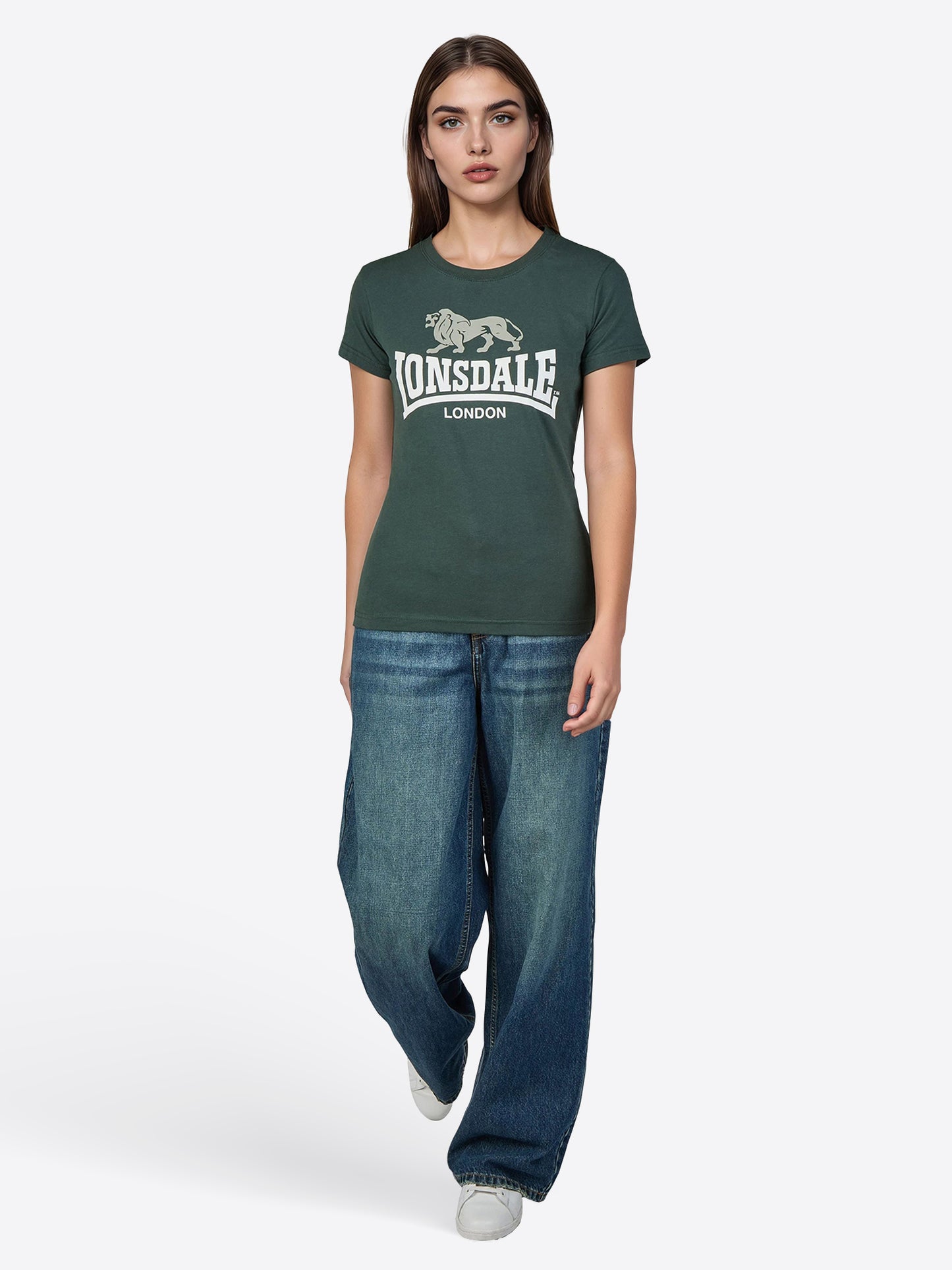 Lonsdale Damen-T-Shirt mit Logo-Druck auf der Vorderseite