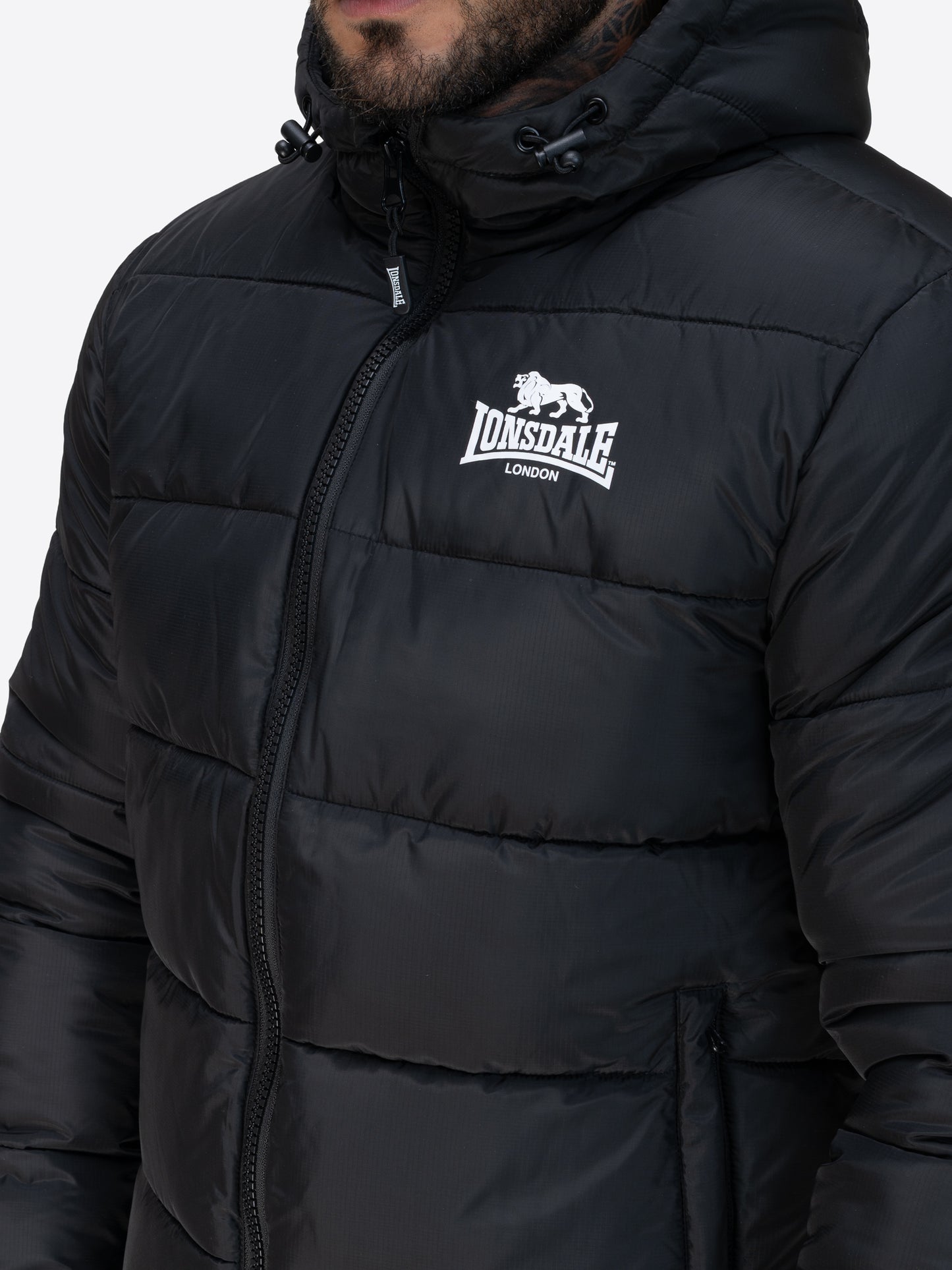 Lonsdale 117819 Trover Kupuzenswinterjacke Schwarz