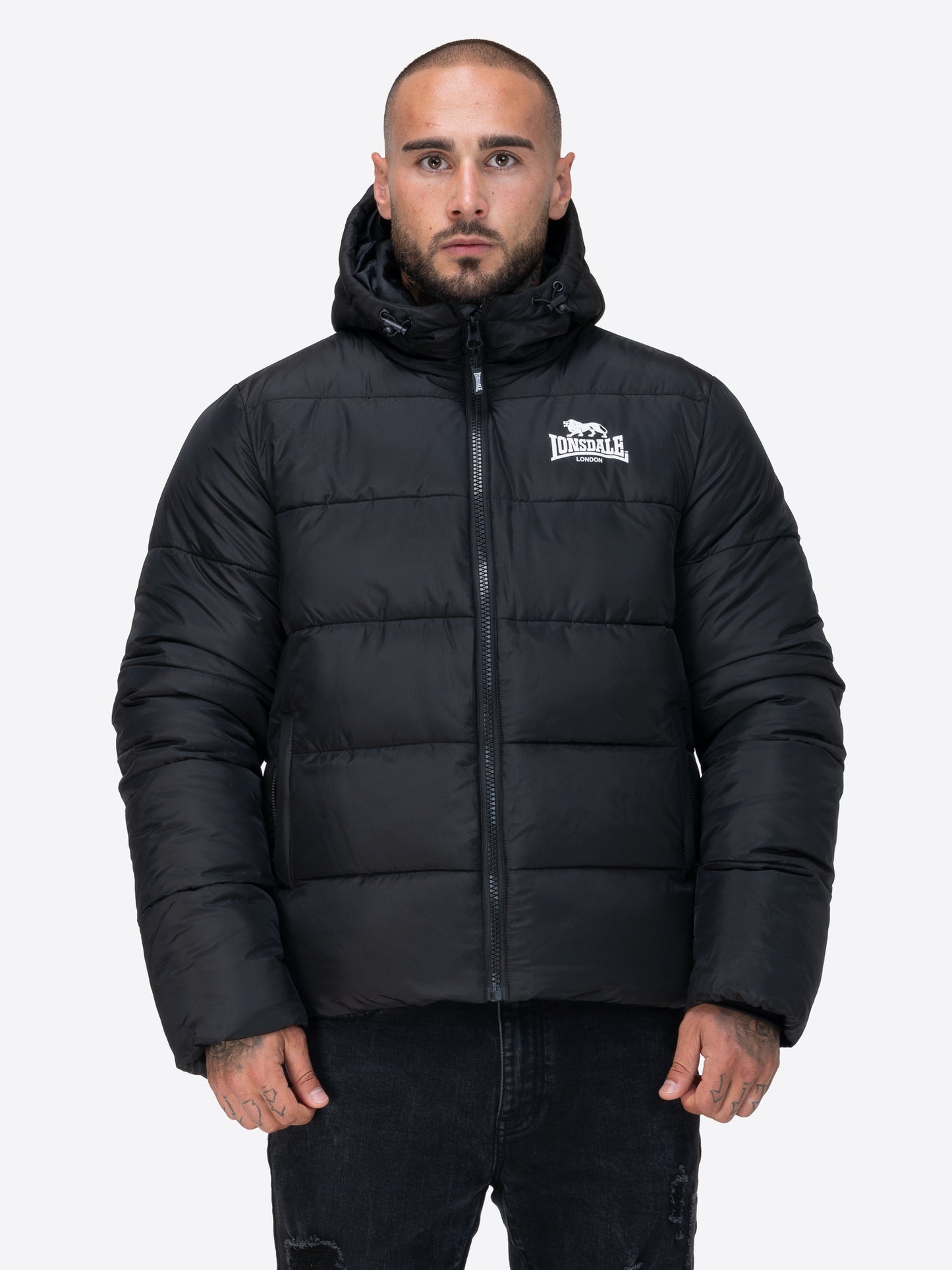 Lonsdale 117819 Trover Kupuzenswinterjacke Schwarz