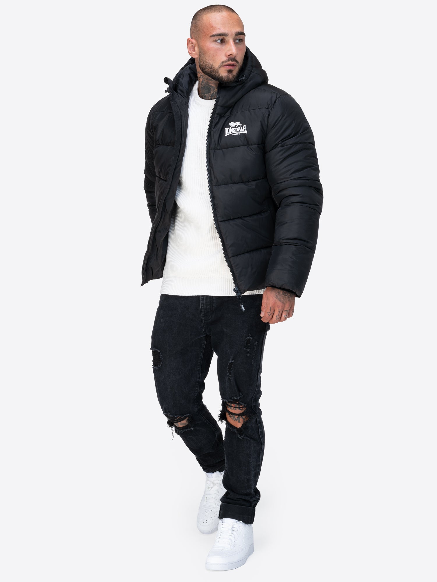 Lonsdale 117819 Trover Kupuzenswinterjacke Schwarz