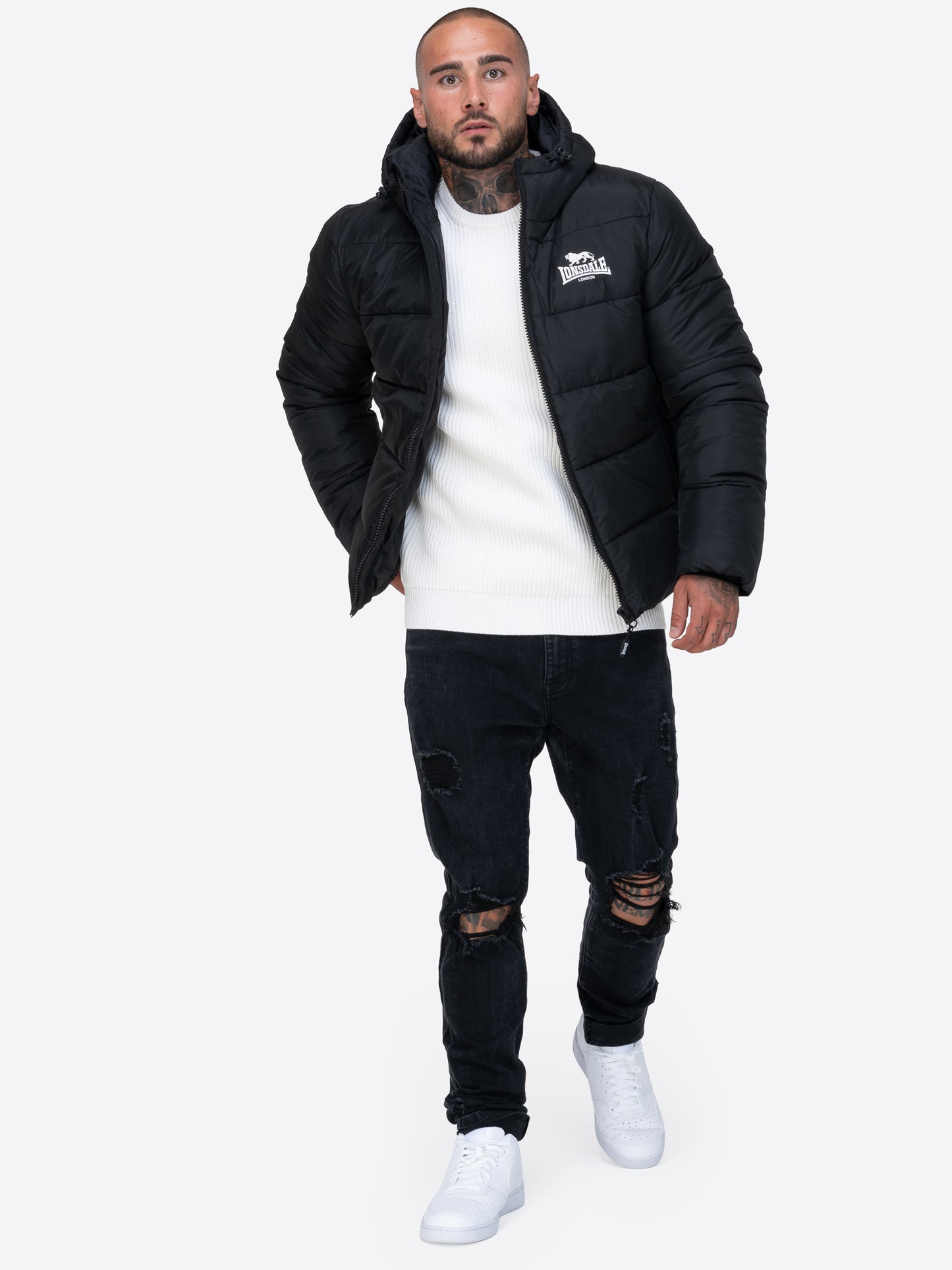 Lonsdale 117819 Trover Kupuzenswinterjacke Schwarz