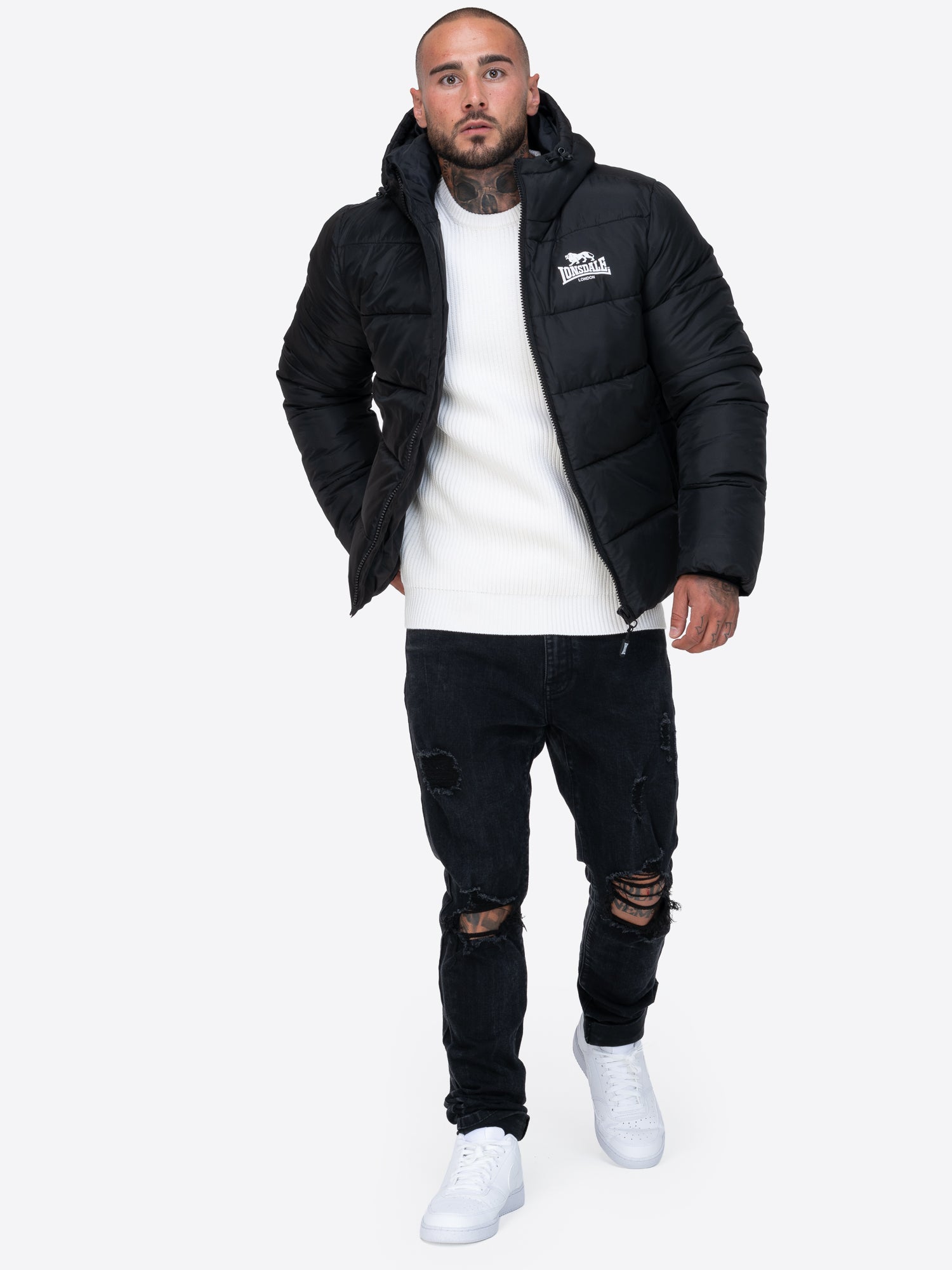 Lonsdale 117819 Trover Kupuzenswinterjacke Schwarz