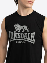 Laden Sie das Bild in den Galerie-Viewer, Lonsdale 117820 Claremorris Singlet &amp; Shorts Set Schwarz/Marl Grey
