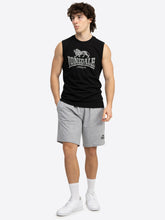 Laden Sie das Bild in den Galerie-Viewer, Lonsdale 117820 Claremorris Singlet &amp; Shorts Set Schwarz/Marl Grey
