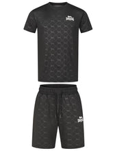 Laden Sie das Bild in den Galerie-Viewer, Lonsdale 117822 Prestwood Funktionsshirt &amp; Shorts Set Schwarz
