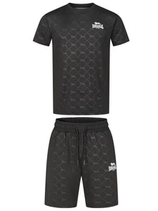 Lonsdale 117822 Prestwood Funktionsshirt & Shorts Set Schwarz