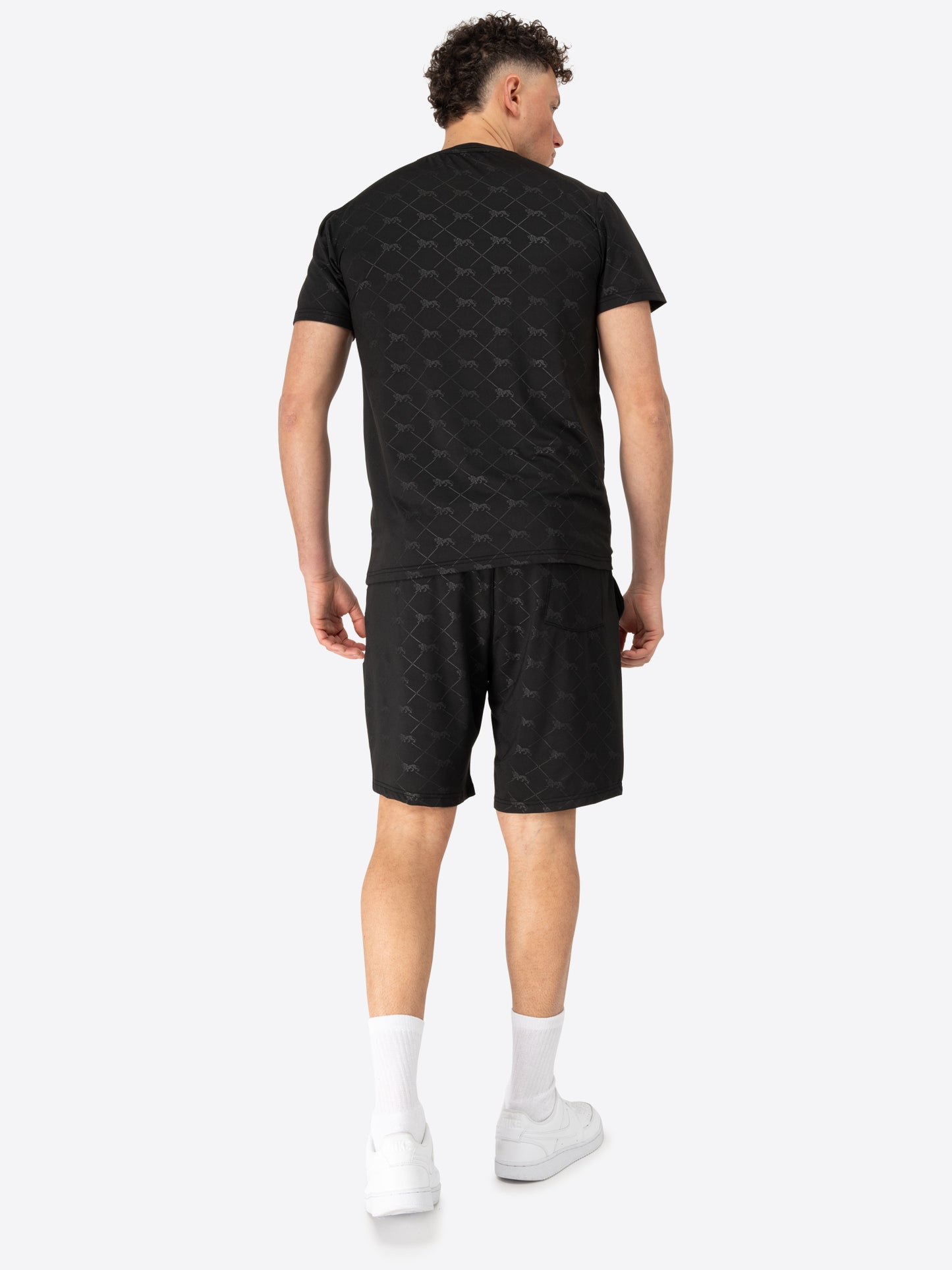 Lonsdale 117822 Prestwood Funktionsshirt & Shorts Set Schwarz