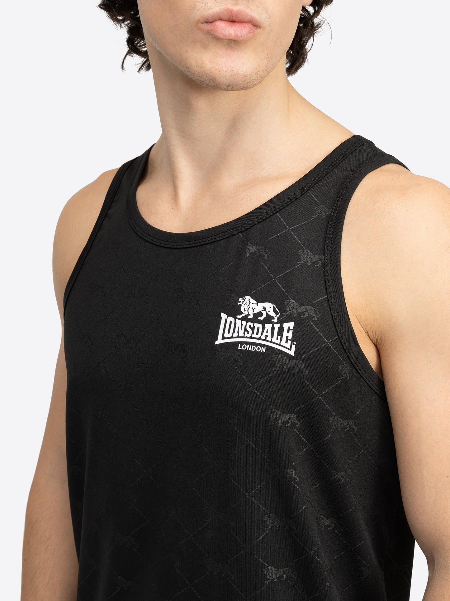 Lonsdale 117823 Funktionssinglet  Schwarz