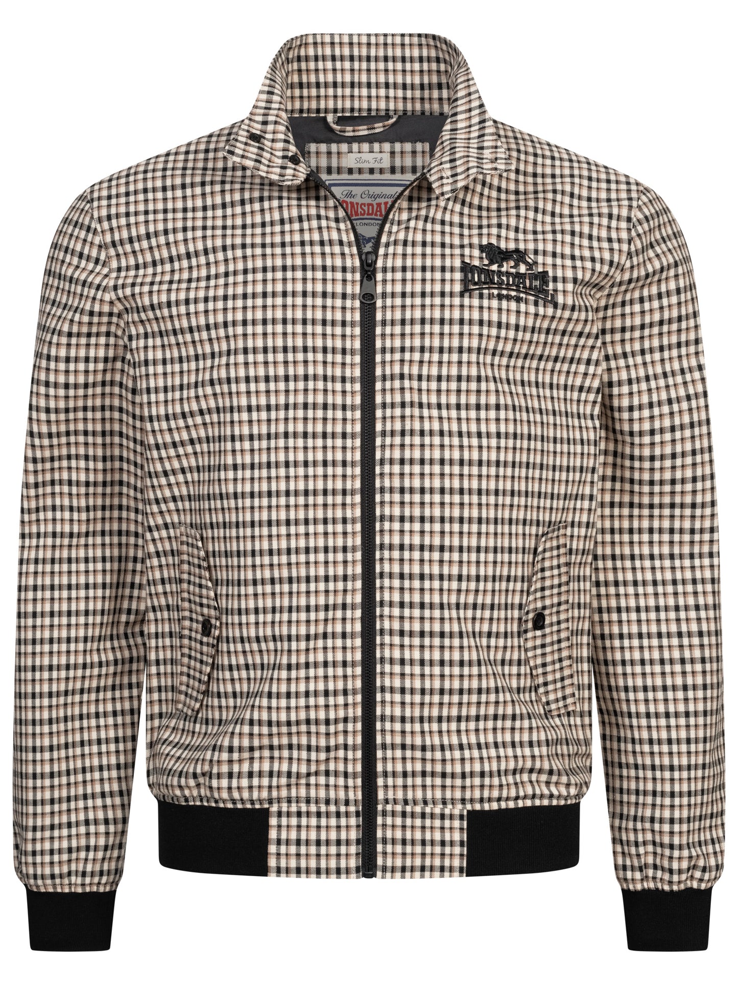 Lonsdale 117824 Classic Check Jacke Beige/Schwarz