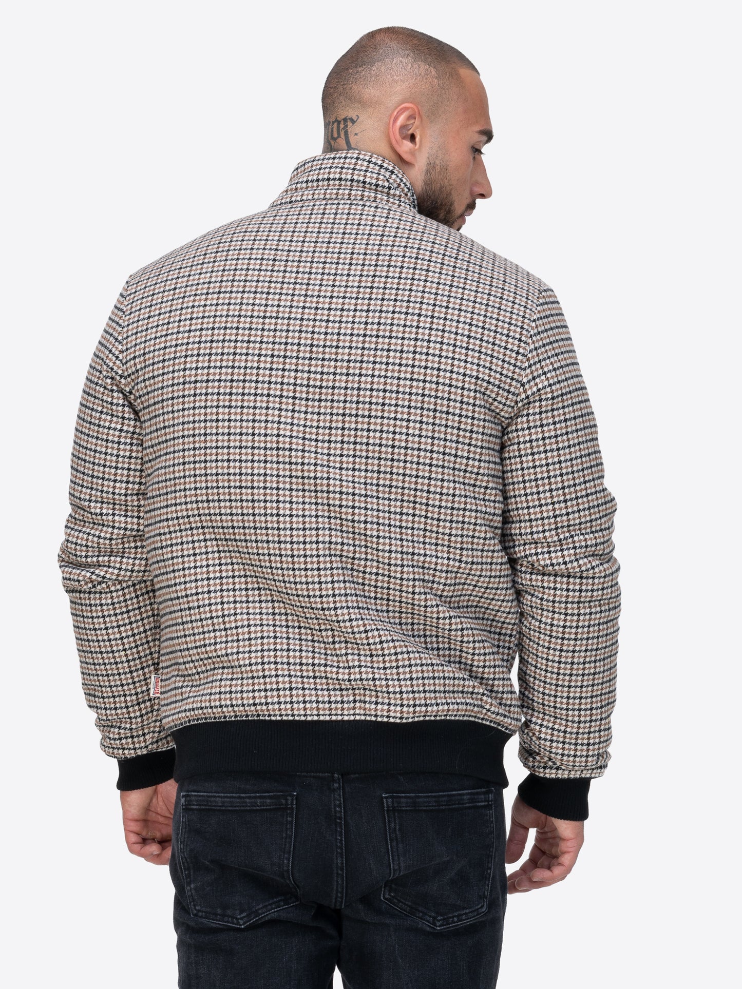 Lonsdale 117824 Classic Check Jacke Beige/Schwarz