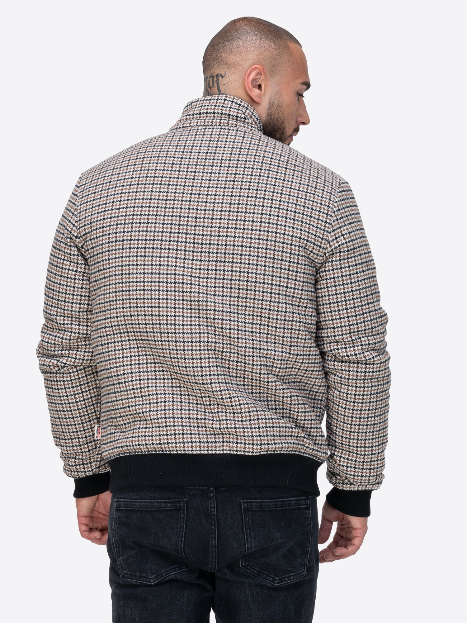 Lonsdale 117824 Classic Check Jacke Beige/Schwarz