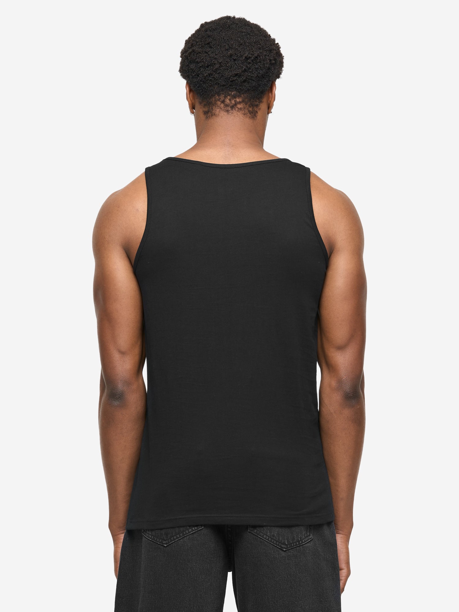 Lonsdale Herren-Singlet Doppelpack in Schwarz, bequeme Passform mit Logo