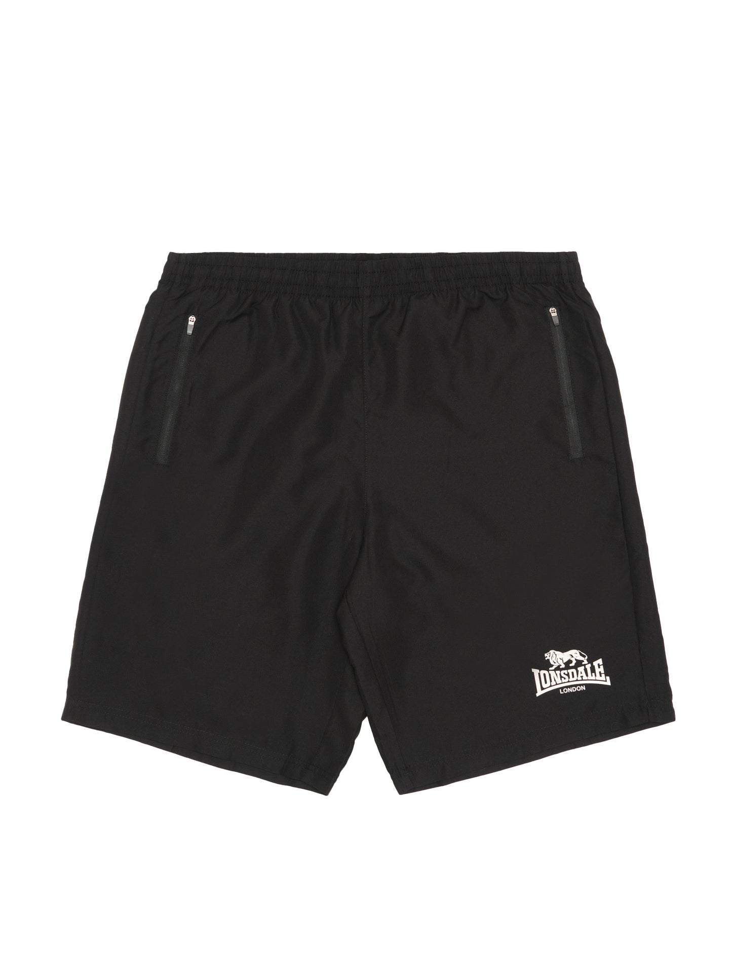 Schwarze Lonsdale Funktionsshorts, Logo links.