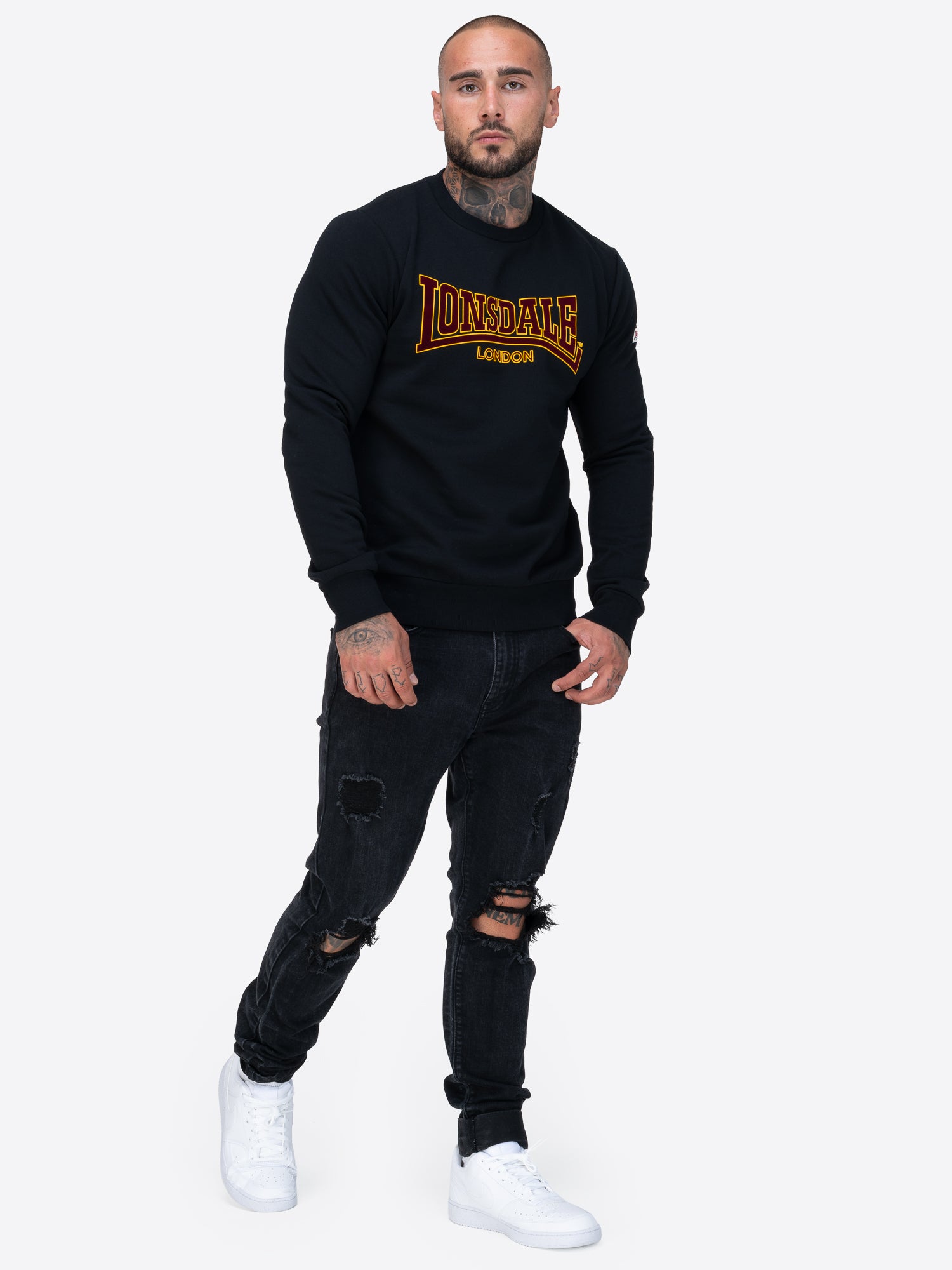 Lonsdale 117846 Crewneck Classic Sweatshirt LL001 Schwarz