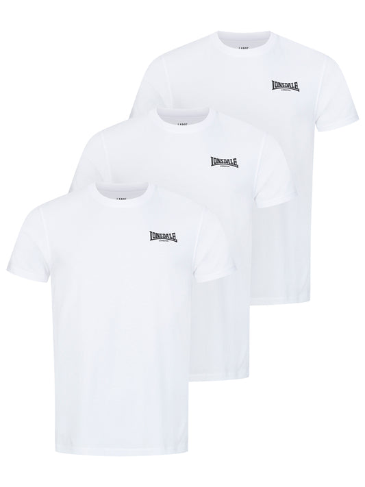 Lonsdale 117855 Roscommon Dreierpack T-Shirt - Weiss
