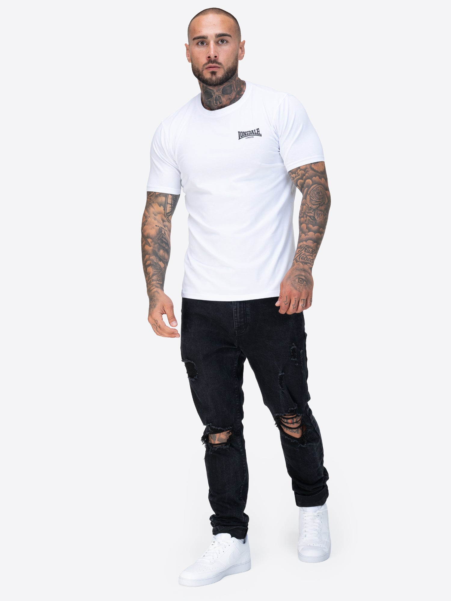 Lonsdale 117855 Roscommon Dreierpack T-Shirt - Weiss