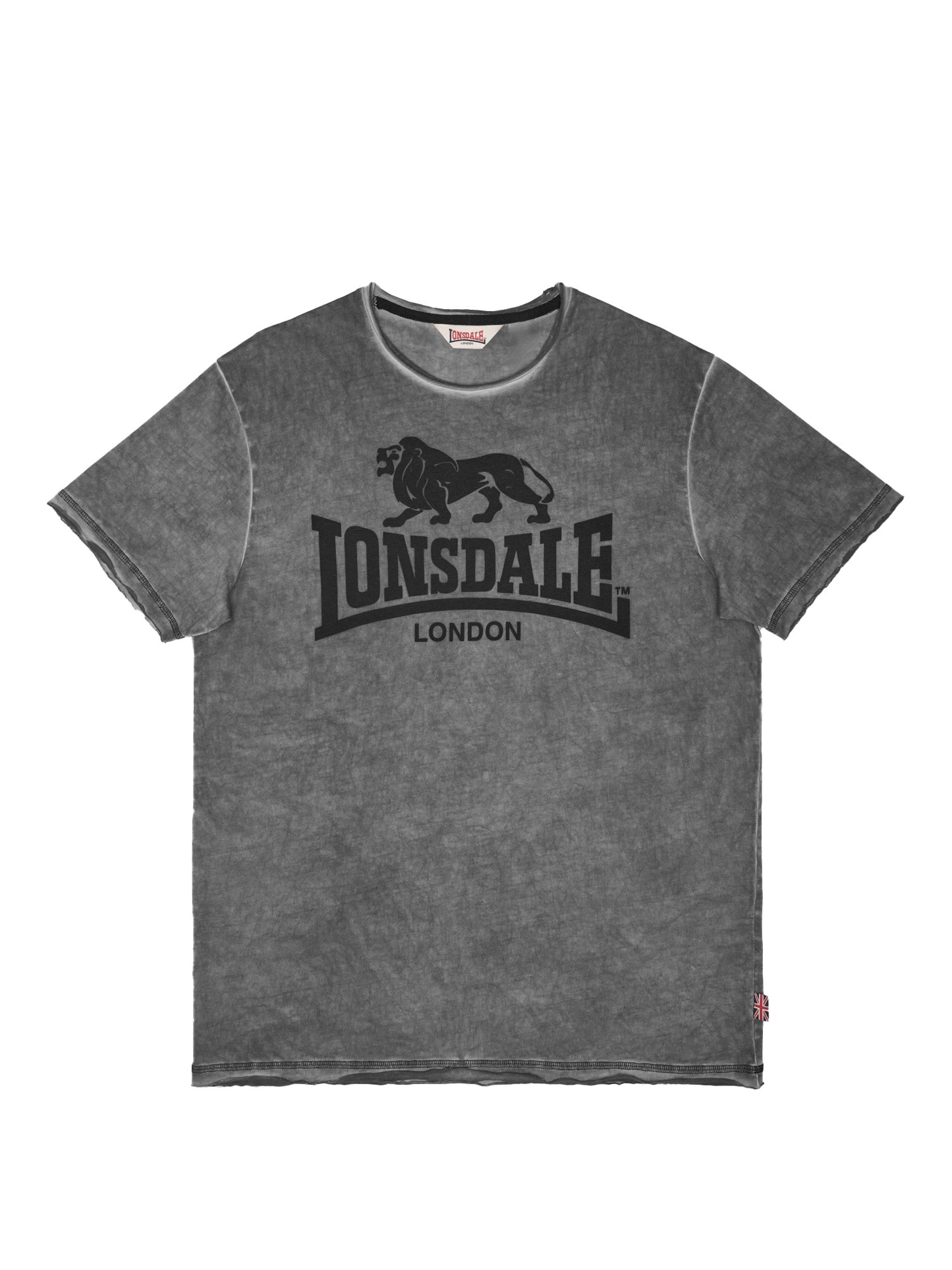 Lonsdale Herren T-Shirt Anthracite mit grossem Logo-Druck
