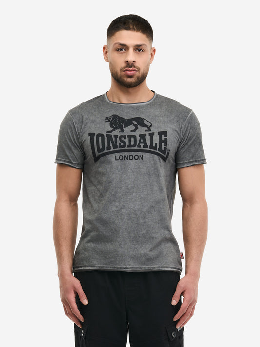Lonsdale Herren T-Shirt Anthracite mit grossem Logo-Druck