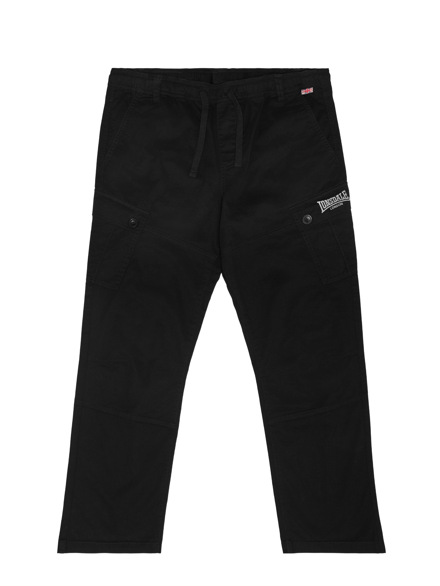 Lonsdale Herren Cargohose Schwarz Vorderansicht
