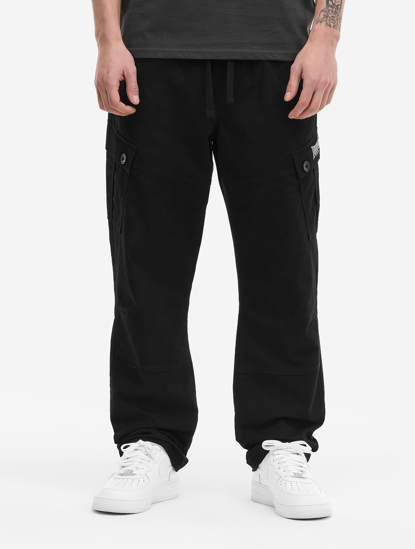 Lonsdale Herren Cargohose Schwarz Vorderansicht