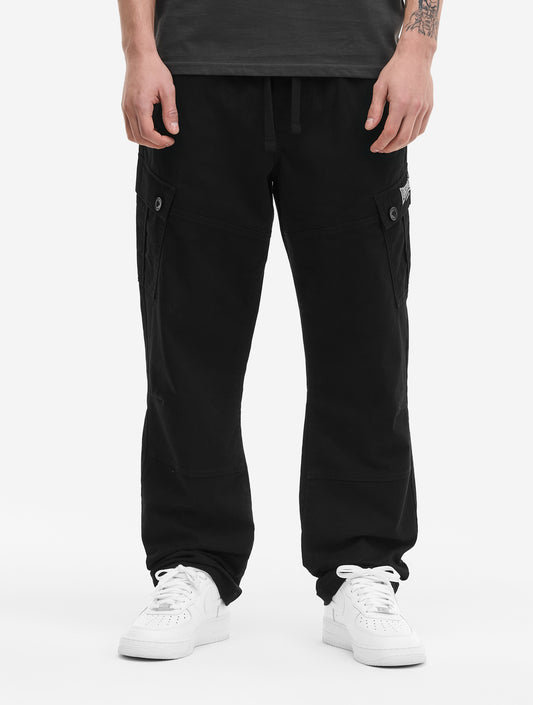 Lonsdale Herren Cargohose Schwarz Vorderansicht