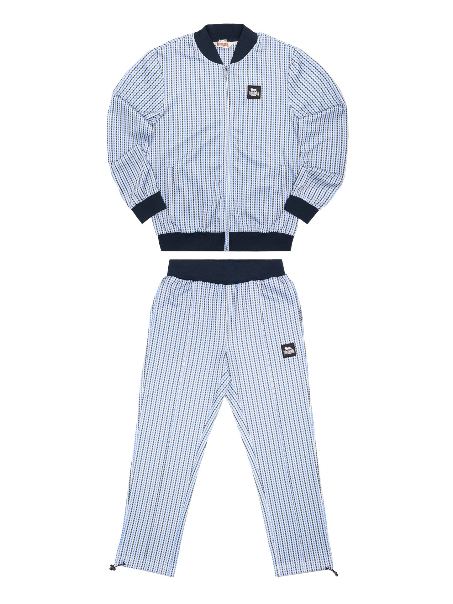 Herren Jogginganzug schmale Passform Dark Navy mit Patch, Jacke und Hose