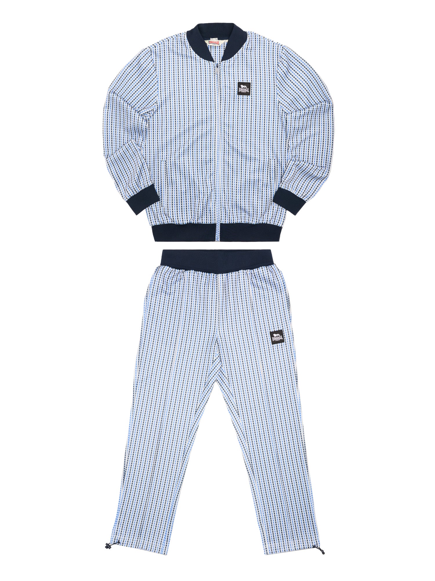 Herren Jogginganzug schmale Passform Dark Navy mit Patch, Jacke und Hose