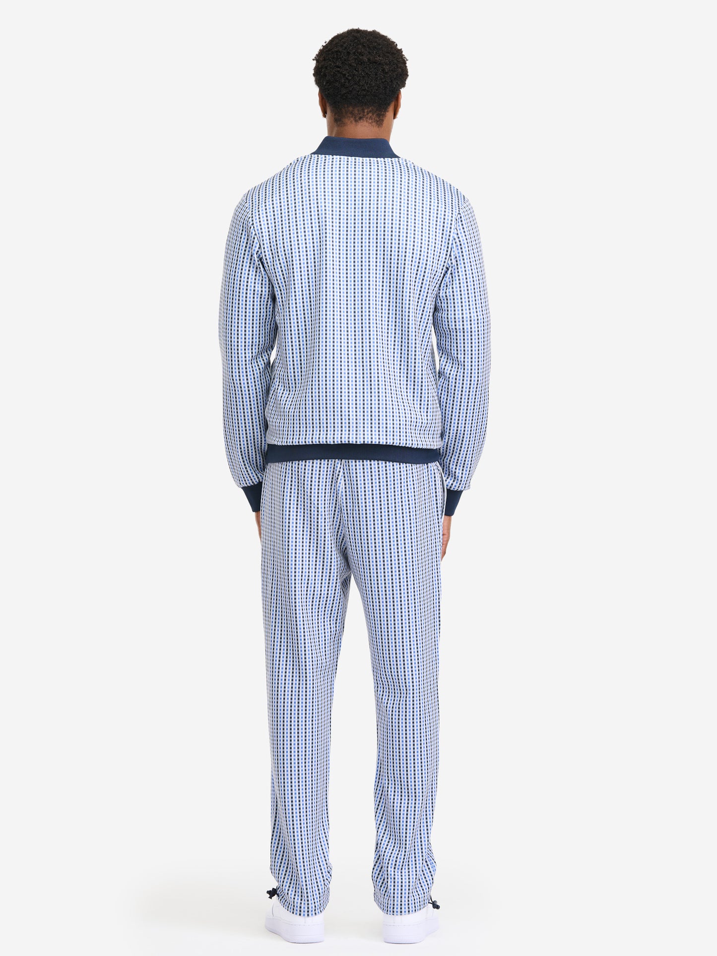 Herren Jogginganzug schmale Passform Dark Navy mit Patch, Jacke und Hose