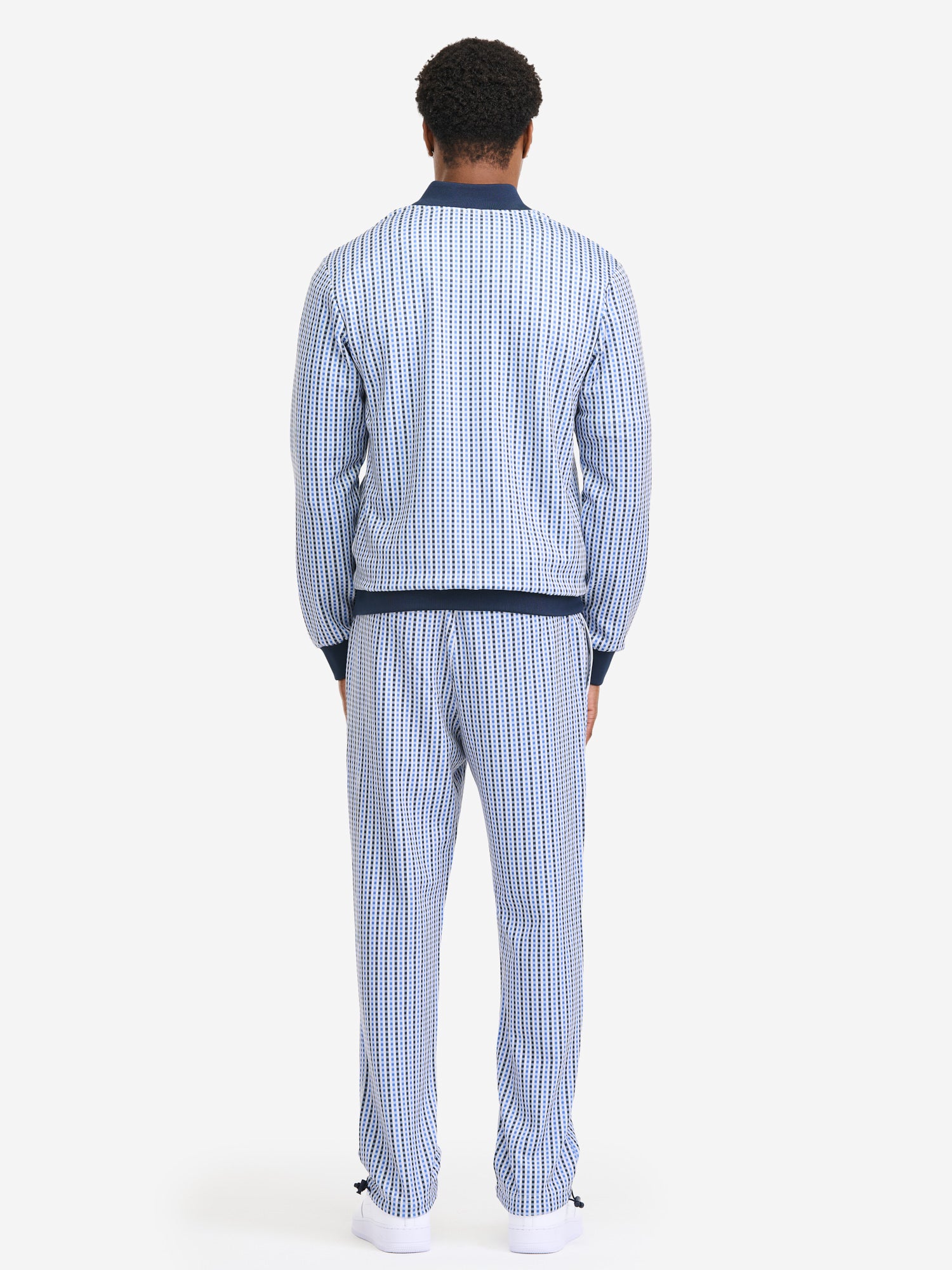 Herren Jogginganzug schmale Passform Dark Navy mit Patch, Jacke und Hose