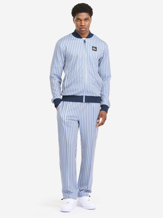 Herren Jogginganzug schmale Passform Dark Navy mit Patch, Jacke und Hose